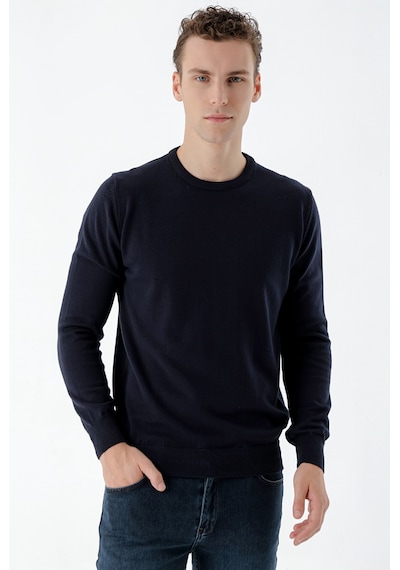 Morven Erkek Lacivert Basic Bisiklet Yaka Dynamic Fit Rahat Kesim Triko 25kc017001200 Lacivert