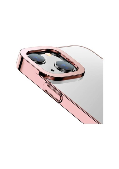 Baseus Glitter İphone 13 6.1inç Kılıf Renkli Kenar Şeffaf Silikon- 5775 Mh-hs8123-1497
