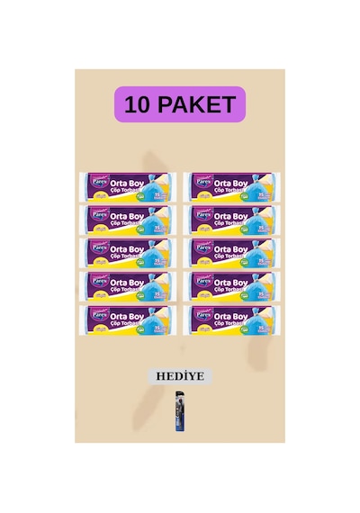 Çöp Torbası Orta Boy 55x60 Prx006