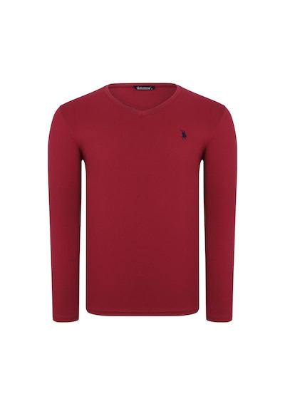 Üçlü Set T8587 Dewberry V Yaka Erkek Sweatshırt-siyah-beyaz-bordo Siyah-beyaz-bordo