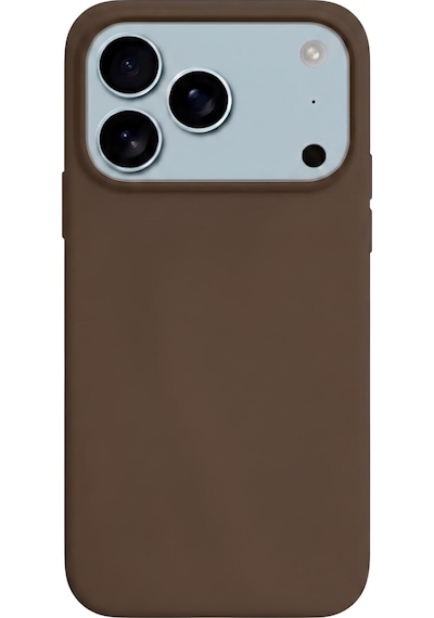 Apple iPhone Uyumlu 17 Pro Max Premium Kadife Lansman Silikon Kılıf Acı Kahve