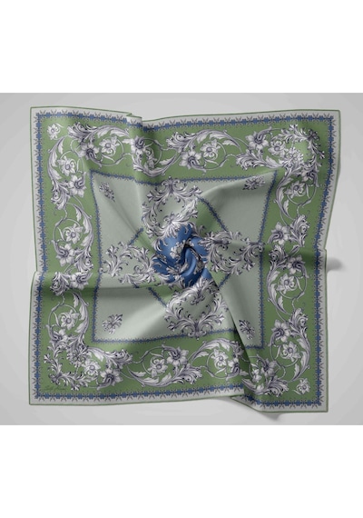 Silk Home Twill İpek Eşarp 11482-17 Yeşil, İndigo, Taş, Gri, Antrasit