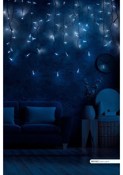 ACK Seri LED Süsleme Saçak 6500K Beyaz Işık 220V 2m Beyaz