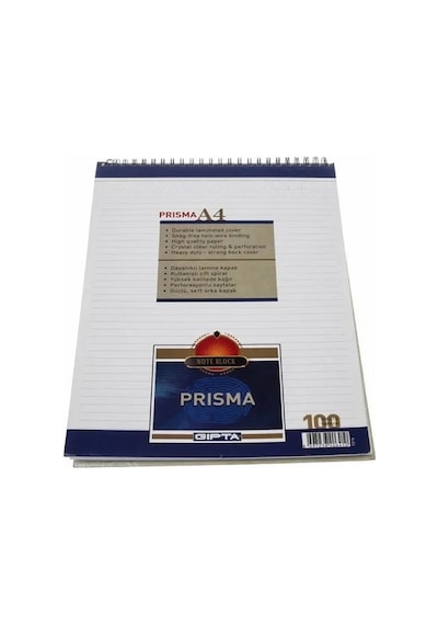 Gıpta Prısma A4 Bloknot Karton Kapak 100 Yp Çizgili 1376