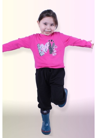 Fyk Kids Kız Çocuk Alt-üst Uzun Kollu Takım Pembe