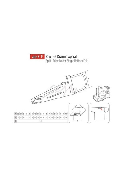 Biye Tek Kıvırma Apara 30x10mm / Apr 6-r