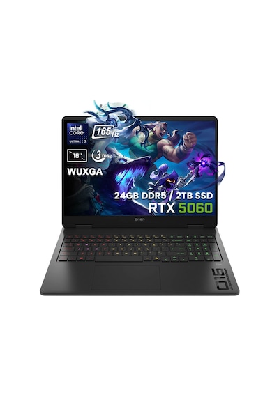 Hp Omen Slim 16-AN0036NT CK9L3EA Ultra 7-255H 8 GB 24 GB 2 TB SSD RTX5060 16" Wuxga Dizüstü Bilgisayar