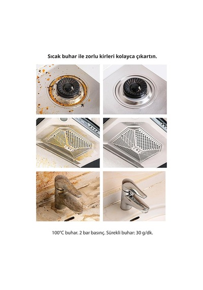 Kıwı Ksc-4219 Multifonksiyonel Eldiven Aparatlı Buharlı Temizlik Makinesi - Ekstra 25 Aparat Dahil - Beyaz
