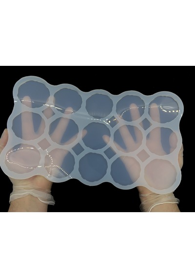 Epoksikalipmarketi Epoksi Silikon Magnet Kalıbı 15'li Geode Silikon Kalıp