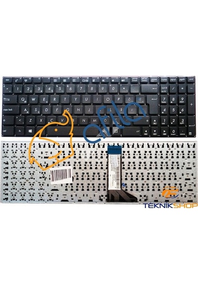Teknikshop Asus Uyumlu 9Z.N9Dsu.10G, Nsk-Uu10G Notebook Klavyesi (Siyah Tr)