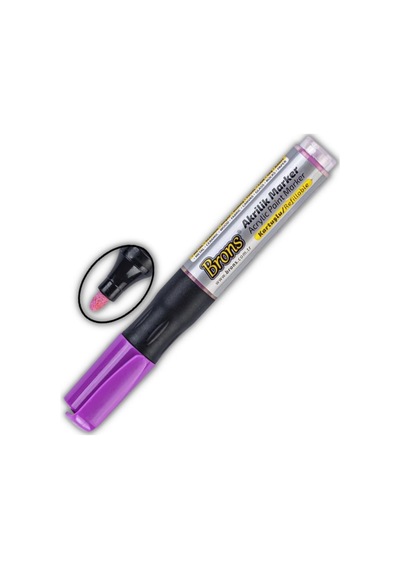 Akrilik Marker Yuvarlak Uç 1 Adet Brons Akrilik Markör Metal Seramik Ahşap Kumaş Tuval Cam Taş Pembe