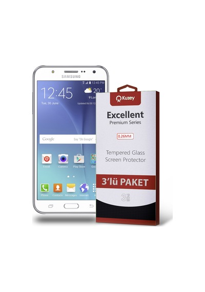 Samsung Galaxy J7 ile Uyumlu Kırılmaz Cam Ekran Koruyucu Ekonomik 3'lü Paket