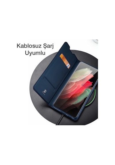 Dux Ducis Sm Galaxy S21 Kilif Kapakli Flip Cover Kilif Skinpro S 279336867 - Renk / Lacivert