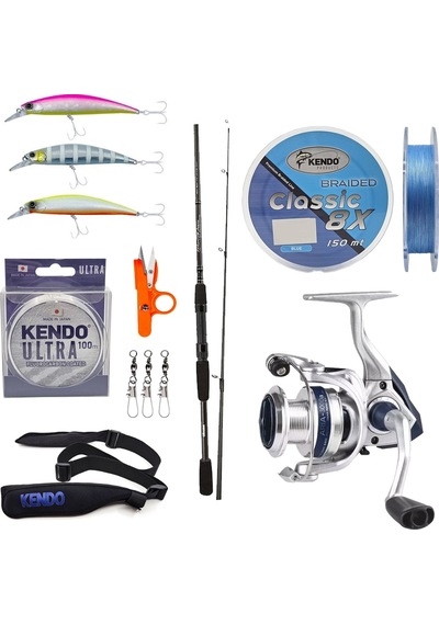 Yekoutdoor Spin Olta Seti Okuma Wave Power 8'0 2.44 Cm 15-40 Gr 2 Parça Spin Kamışı&okuma Arıa-c4000a Olta Makinesi