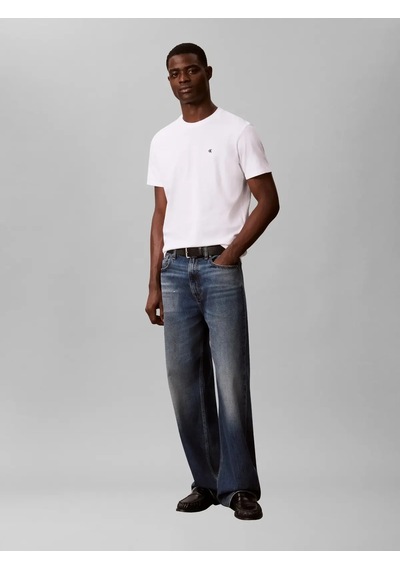 Calvin Klein Ss Classıc Monogram, L6m Beyaz Erkek T-shirt