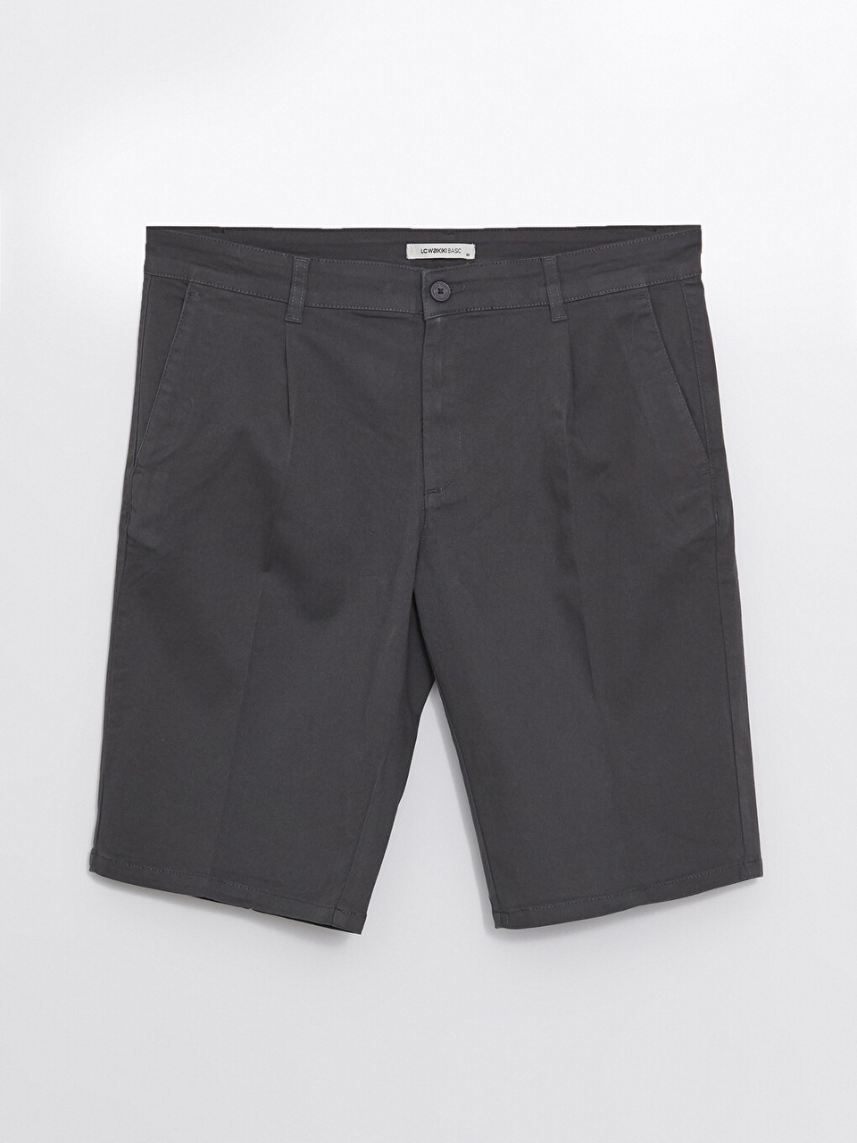 Lcwaıkıkı Classic Antrasit Rahat Kalıp Gabardin Erkek Bermuda Şort