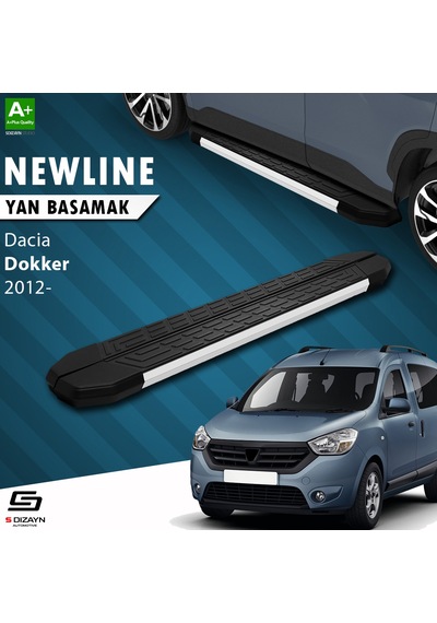 S-dizayn Dacia Dokker Newline Aluminyum Yan Basamak 203 Cm 2012 Üzeri A+ Kalite