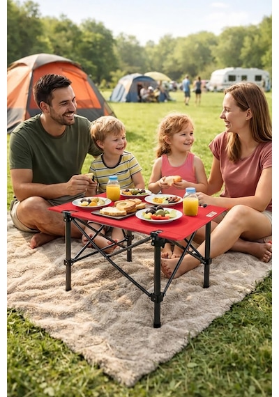 Exent Mini Kamp Sehpası 31 X 46 Cm-kırmızı Çok Renkli