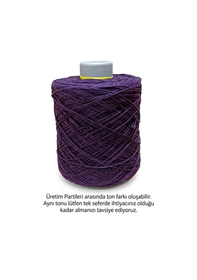 Premium İnce Cotton Zincir Makrome İpi Mürdüm 1 Kg - 2 Mm Çanta Runner İpi