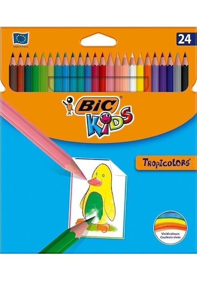 Bic Kids Tropicolor Kuru Boya Kalemi 24 Renk Çok Renkli