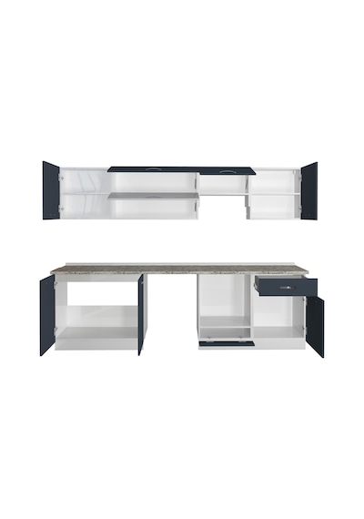 Decoraktiv Elite 280y Ank Mdf Hazır Mutfak Dolabı - Tezgah Dahil - Antrasit