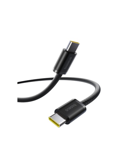 Baseus Dynamic 4 Series 100w Pd Hızlı Şarj Kablosu, Type-c To Type-c Örgülü Kablo 1 Metre, İphone 17/16/15 Pro Max, Macbook, İpad, Android, Galaxy Uyumlu 480mbps Veri Aktarımı - Siyah