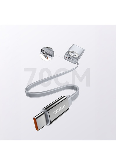 Recci Rpb-p72 Hızlı Şarj Özellikli Type-c Kablolu Powerbank 65w 20.000mah Gri