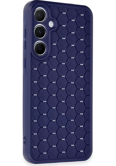 Newface Samsung Galaxy A15 4g Kılıf Petek Silikon Kapak - Lacivert