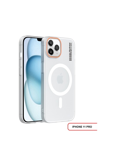 Apple iPhone 11 Pro Magsafe Uyumlu Mat Sert Klein Kılıf Beyaz