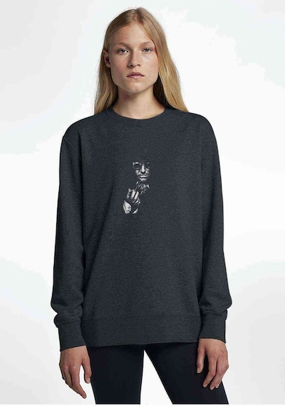 Sherlock Holmes Baskılı Füme Antrasit Kadın Sweatshirt (528389817)