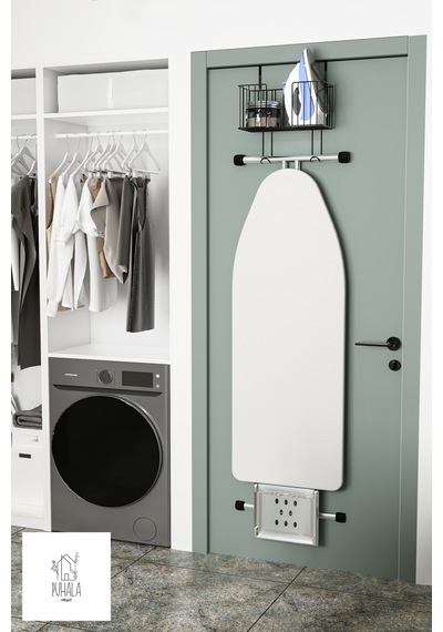 Ütü Düzenleyici Ütü Masası Tutacağı Ütü Sepeti Çamaşır Odası Organizer Banyo Duvar Askısı Metal Siya Diğer