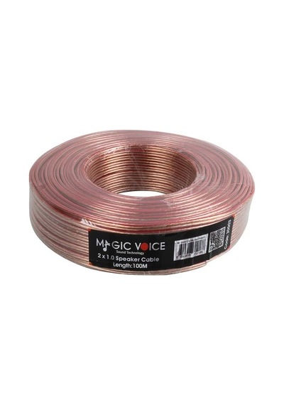 Magicvoice 2x1,0 Mm Şeffaf 100 Metre Hoparlör Ses Sistemi Kablosu Mert Kablo