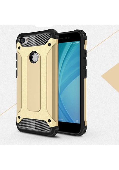 Noktaks - Xiaomi Uyumlu Xiaomi Redmi Note 5a - Kılıf Çift Katman Zırh Tank Crash Military Kapak - Siyah T2474 Siyah