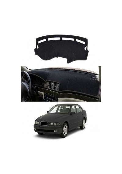 Bmw 5 Serisi E39 1995-2004 Uyumlu Torpido Koruma Kılıfı - Siyah Şeritli