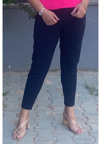 Mia Butik Kadın Lacivert Boru Paça Pantolon Lacivert