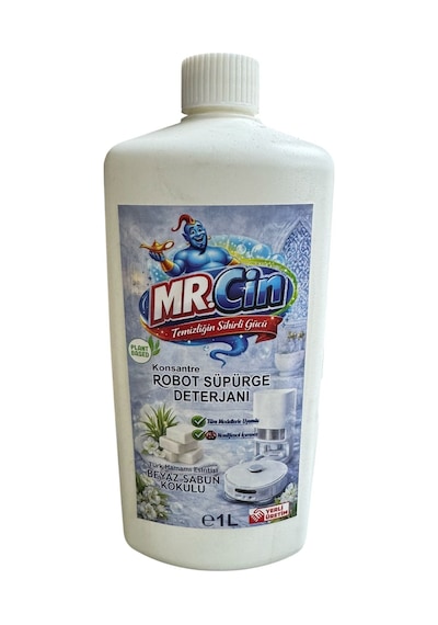 Mr.cin Robot Süpürge Deterjanı Beyaz Sabun Kokulu 1 Litre Tekli