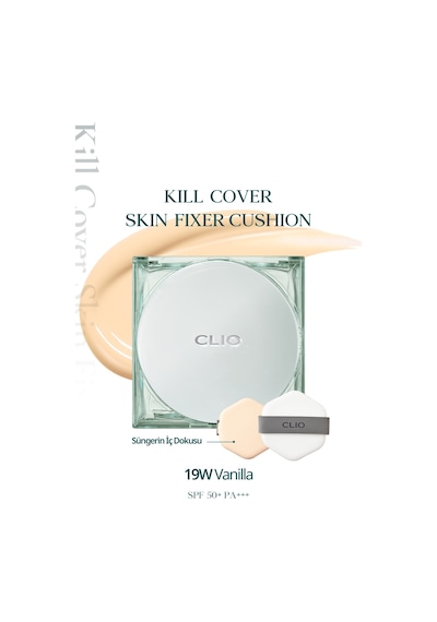 Clio Kill Cover Skin Fixer Cushion SPF50+ 19W Vanilla