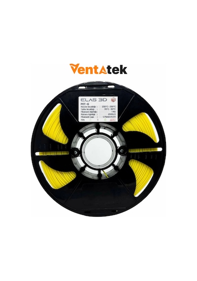 Elas 3d Sarı Petg Filament - 1.75mm - 1 Kg