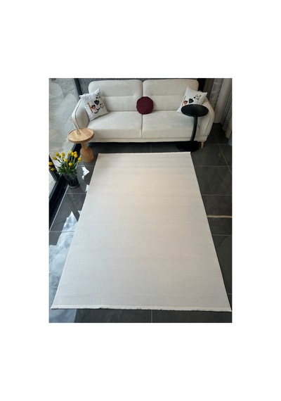 Merinos Vista Beyaz Renk %100 Akrilik Parlak Dokuma Geometrik Yumuşak Dokulu Salon Oturma Odası Halısı 76644-60 Merinos Vista Beyaz Renk %100 Akrilik Parlak Dokuma Geometrik Yumuşak Dokulu Salon Oturma Odası Halısı 76644-60