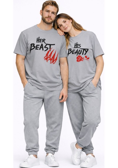 Nevermınd Sevgili Kombini Her Beast His Beauty Oversize Çift Tişört Unisex Partner Couple Kombin Antrasit Antrasit Nevermınd Sevgili Kombini Her Beast His Beauty Oversize Çift Tişört Unisex Partner Couple Kombin Antrasit Antrasit
