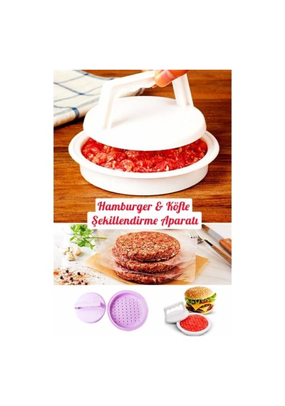 Hamburger ve Köfte Şekillendirici Pratik Köfte Kalıbı Hamburger