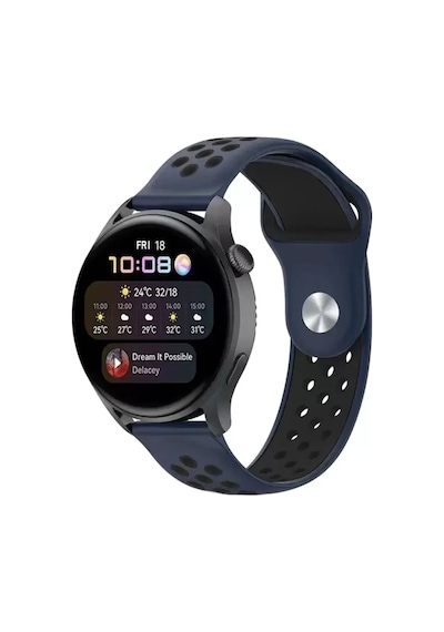 Newface Watch 22mm Spor Delikli Kordon - Lacivert-siyah