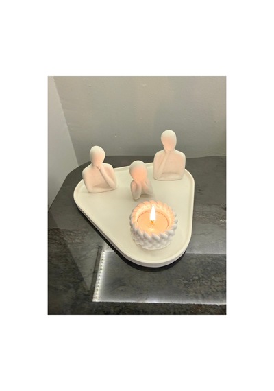 Mini Aile Dekor Seti Beyaz
