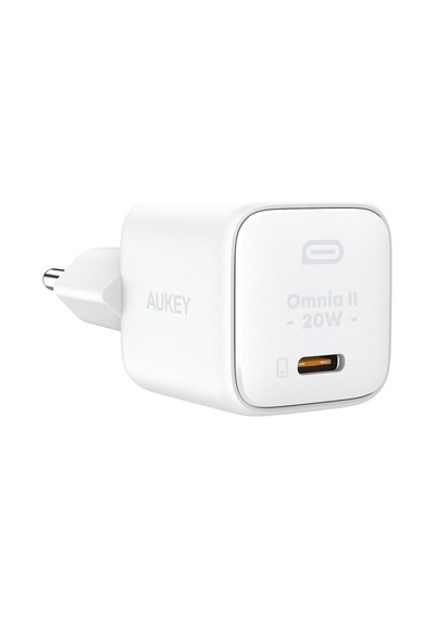 Aukey PA-B1T 20 W Omnia II Mini Gan PD QC 3.0 Type-C Hızlı Şarj Adaptörü - Beyaz Aukey PA-B1T 20 W Omnia II Mini Gan PD QC 3.0 Type-C Hızlı Şarj Adaptörü - Beyaz