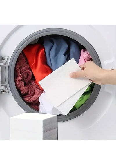 20 Adet Çamaşır Makinesi Renk Koruyucu Mendil - Boya Emici Çamaşır Koruma Mendili Cn Diğer