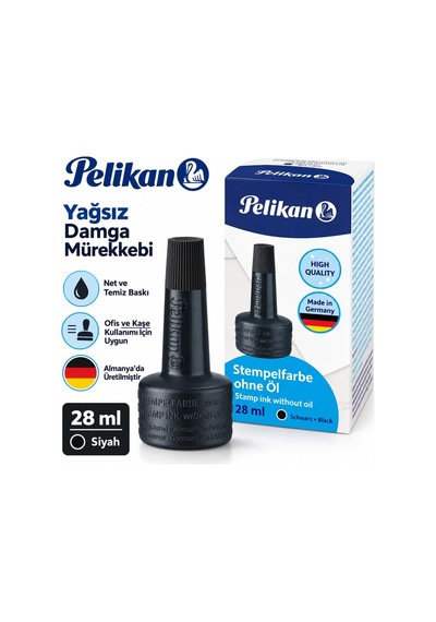 Siyah Yağsız Damga Ve Kaşe Mürekkebi 28 Ml Diğer