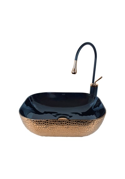 Crocodile Rose Gold Çanak Lavabo Renkli