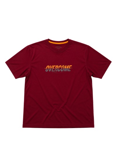Battalmoda Erkek Büyük Beden Bordo Bisiklet Yaka Kısa Kollu Overcome Tişört 3xl-4xl-5xl-6xl