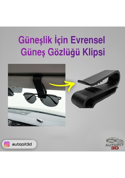 Güneş Gözlüğü Klipsi Evrensel Güneşlik İçin Güneş Gözlüğü Klipsi