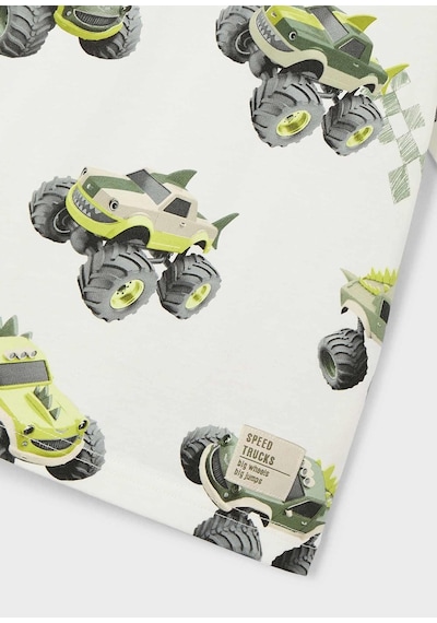Mayoral Erkek Çocuk Baskılı Tshirt Krem Krem